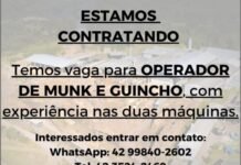 Faganello Agroindústria – Operador de Munk e Guincho