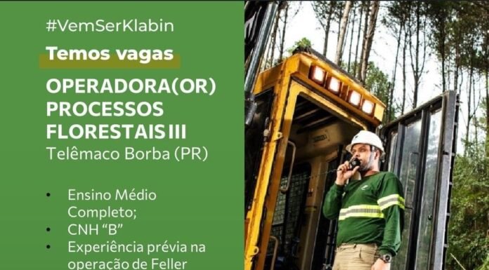 Klabin Contrata operador de máquinas florestais III – Inscrições até hoje