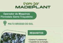 Vaga para operador de Garra Traçadora