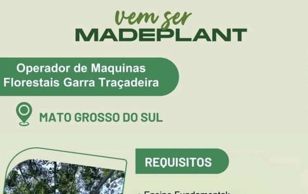 Vaga para operador de Garra Traçadora