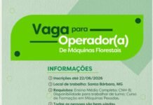 CENIBRA CONTRATA OPERADOR DE MÁQUINAS FLORESTAIS